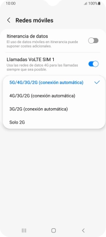 Pulsa el tipo de red deseado. Pulsa el tipo de red deseado.
