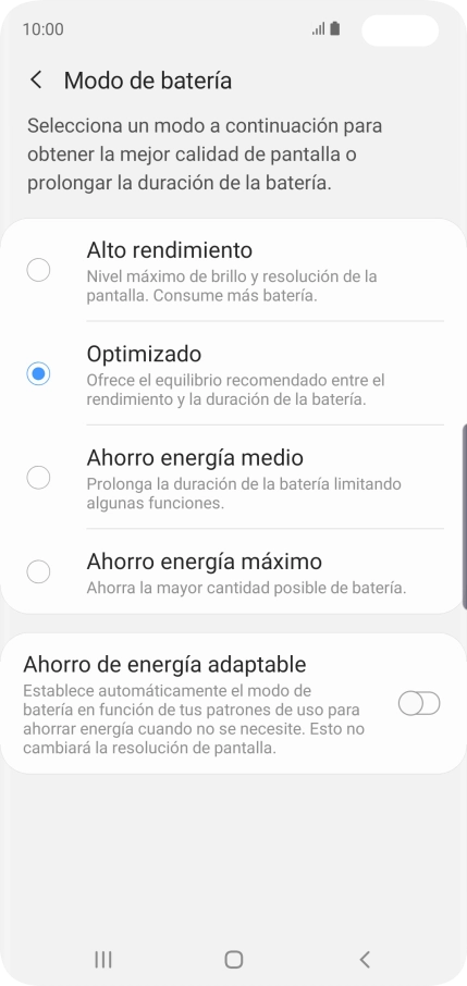 Pulsa el ajuste deseado para activar la función. Pulsa el ajuste deseado para activar la función.