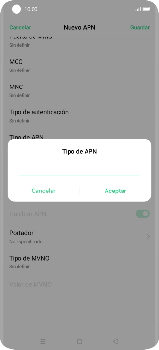 Introduce default y pulsa Aceptar. Introduce default y pulsa Aceptar.