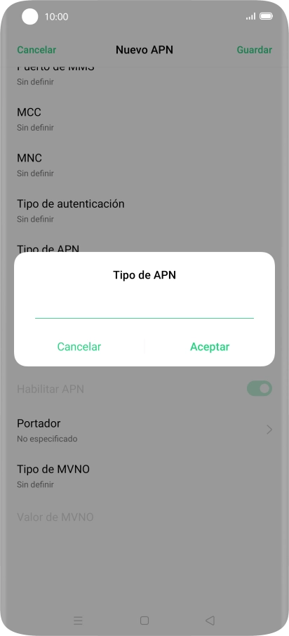 Introduce default y pulsa Aceptar. Introduce default y pulsa Aceptar.