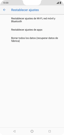 Pulsa Borrar todos los datos (recuperar datos de fábrica). Pulsa Borrar todos los datos (recuperar datos de fábrica).