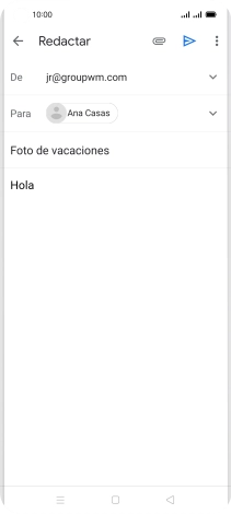 Pulsa el icono de anexos. Pulsa el icono de anexos.