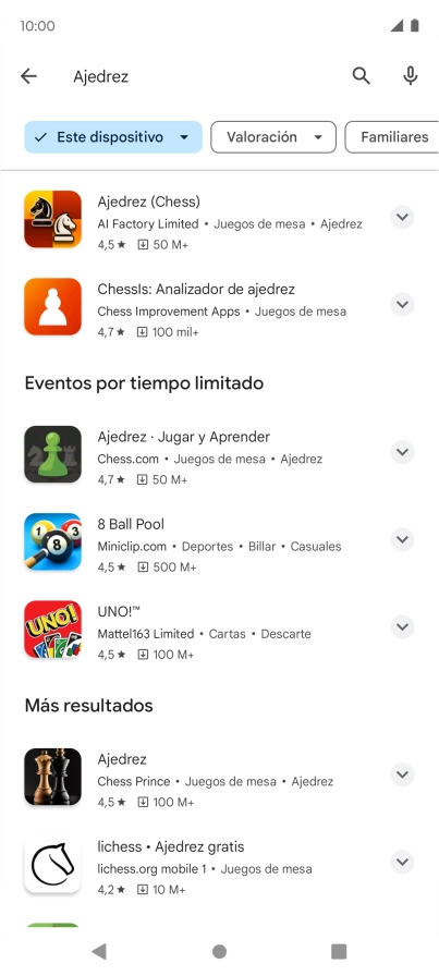 Pulsa la app deseada. Pulsa la app deseada.