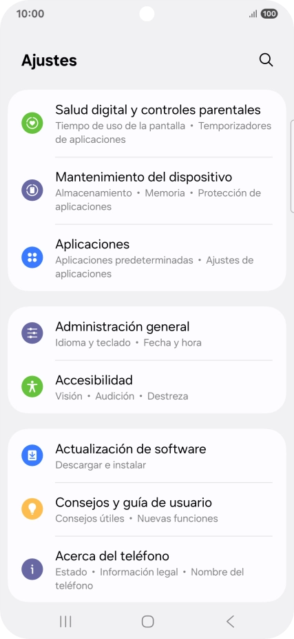 Pulsa Administración general. Pulsa Administración general.