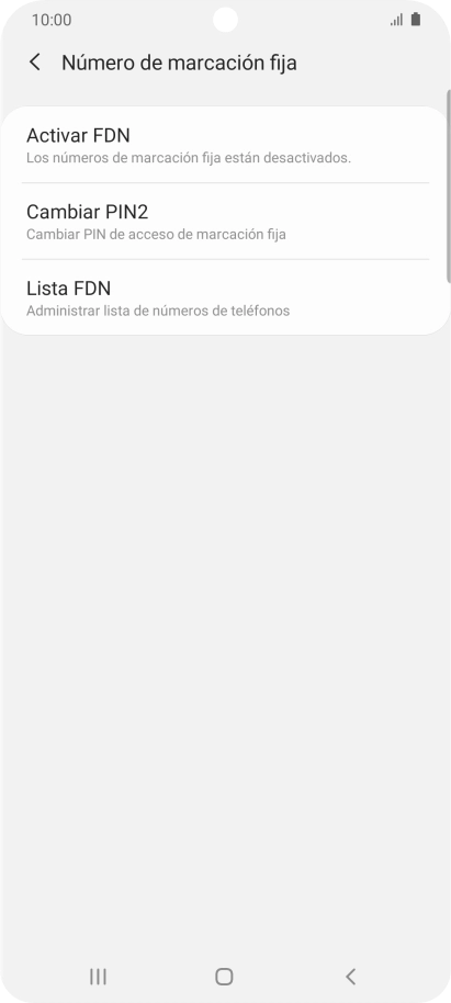 Pulsa Activar FDN. Pulsa Activar FDN.