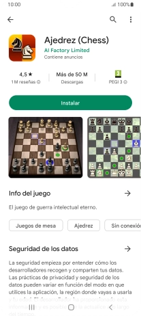 Pulsa Instalar y sigue las indicaciones de la pantalla para instalar la app. Pulsa Instalar y sigue las indicaciones de la pantalla para instalar la app.