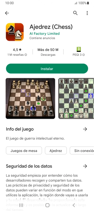 Pulsa Instalar y sigue las indicaciones de la pantalla para instalar la app. Pulsa Instalar y sigue las indicaciones de la pantalla para instalar la app.