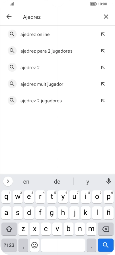 Introduce el nombre del tema o de la app y pulsa el icono de búsqueda. Introduce el nombre del tema o de la app y pulsa el icono de búsqueda.