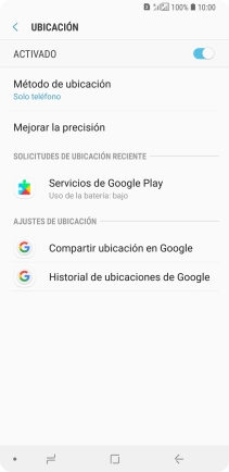 Pulsa Método de ubicación. Pulsa Método de ubicación.