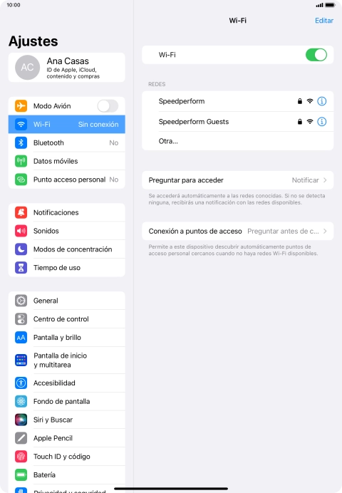 Pulsa la red wifi deseada e introduce la contraseña de esta red. Pulsa la red wifi deseada e introduce la contraseña de esta red.