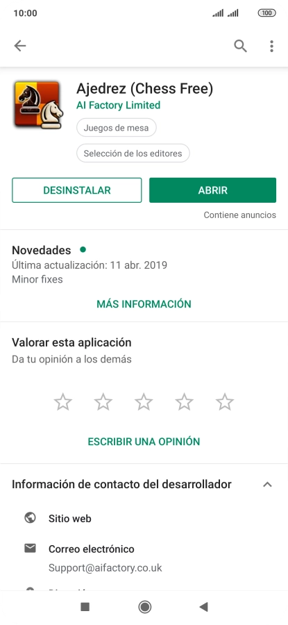 Pulsa DESINSTALAR. Pulsa DESINSTALAR.