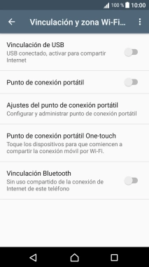 Pulsa Ajustes del punto de conexión portátil. Pulsa Ajustes del punto de conexión portátil.