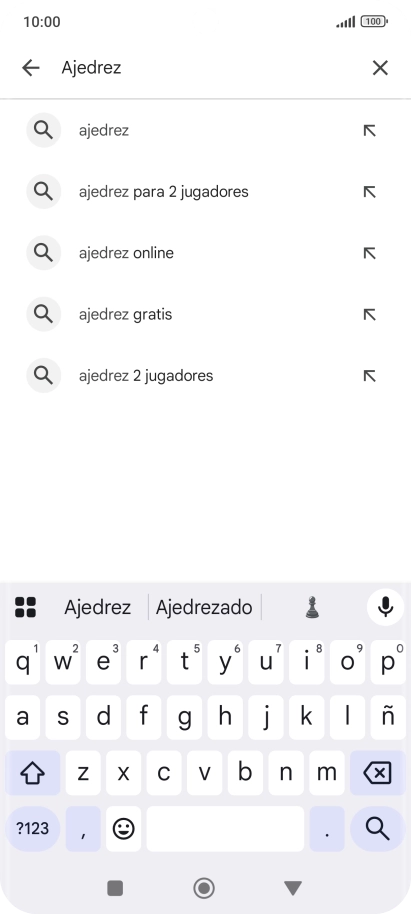 Introduce el nombre del tema o de la app y pulsa el icono de búsqueda. Introduce el nombre del tema o de la app y pulsa el icono de búsqueda.
