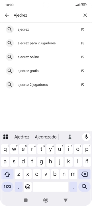 Introduce el nombre del tema o de la app y pulsa el icono de búsqueda. Introduce el nombre del tema o de la app y pulsa el icono de búsqueda.