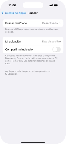 Pulsa Buscar mi iPhone. Pulsa Buscar mi iPhone.