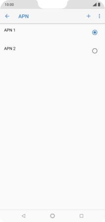 Pulsa en el campo junto a la conexión de datos para activarla. Pulsa en el campo junto a la conexión de datos para activarla.