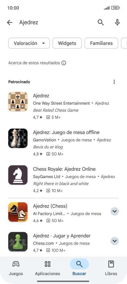 Pulsa la app deseada. Pulsa la app deseada.