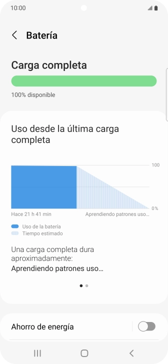 Pulsa Ahorro de energía. Pulsa Ahorro de energía.