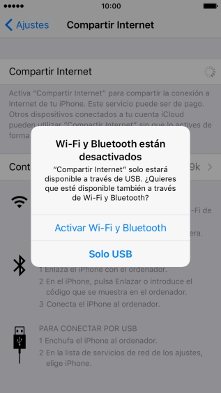 Pulsa Activar Wi-Fi y Bluetooth. Pulsa Activar Wi-Fi y Bluetooth.