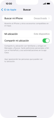 Pulsa Buscar mi iPhone. Pulsa Buscar mi iPhone.