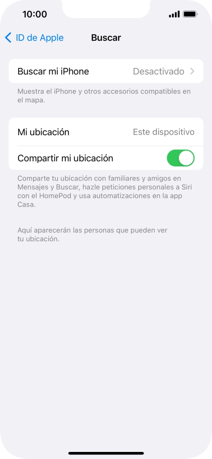 Pulsa Buscar mi iPhone. Pulsa Buscar mi iPhone.