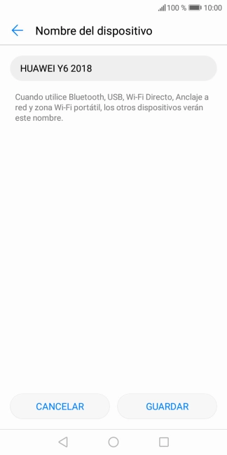 Introduce el nombre deseado de la conexión wifi y pulsa GUARDAR. Introduce el nombre deseado de la conexión wifi y pulsa GUARDAR.