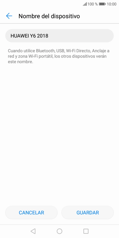 Introduce el nombre deseado de la conexión wifi y pulsa GUARDAR. Introduce el nombre deseado de la conexión wifi y pulsa GUARDAR.