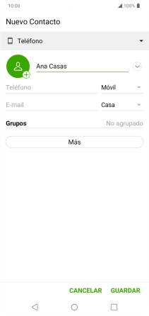 Pulsa Teléfono e introduce el número de teléfono deseado. Pulsa Teléfono e introduce el número de teléfono deseado.