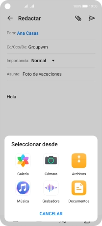 Pulsa Archivos y desplázate a la carpeta deseada. Pulsa Archivos y desplázate a la carpeta deseada.
