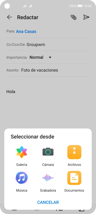 Pulsa Archivos y desplázate a la carpeta deseada. Pulsa Archivos y desplázate a la carpeta deseada.
