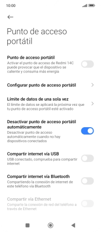 Pulsa Configurar punto de acceso portátil. Pulsa Configurar punto de acceso portátil.