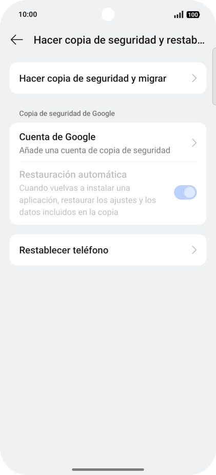 Pulsa Restablecer teléfono. Pulsa Restablecer teléfono.