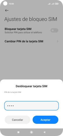 Introduce tu código PIN y pulsa Aceptar. Introduce tu código PIN y pulsa Aceptar.