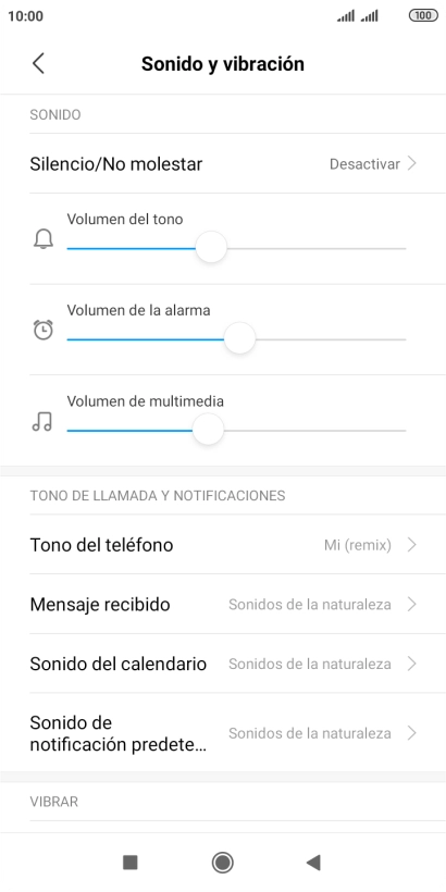 Pulsa Tono del teléfono. Pulsa Tono del teléfono.