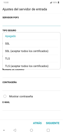 Pulsa Apagado para desactivar la función. Pulsa Apagado para desactivar la función.