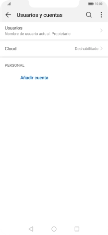 Pulsa Añadir cuenta. Pulsa Añadir cuenta.