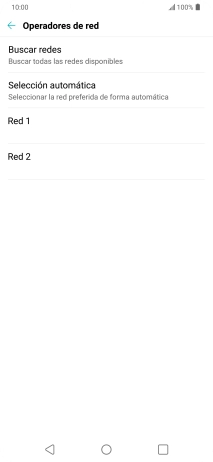 Pulsa la red deseada. Pulsa la red deseada.