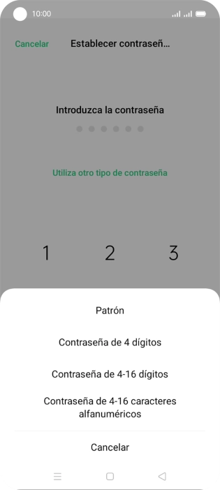 Pulsa el código de seguridad deseado y sigue las indicaciones de la pantalla para crear un código de seguridad del teléfono adicional. Pulsa el código de seguridad deseado y sigue las indicaciones de la pantalla para crear un código de seguridad del teléfono adicional.