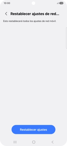 Pulsa Restablecer ajustes. Pulsa Restablecer ajustes.