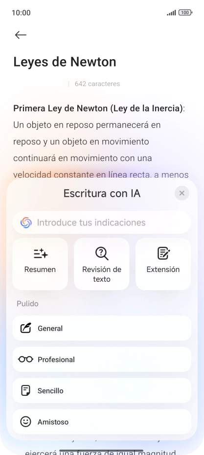 Para generar un texto, pulsar en el campo de escritura. Para generar un texto, pulsar en el campo de escritura.