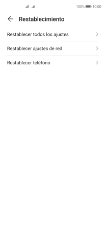 Pulsa Restablecer teléfono. Pulsa Restablecer teléfono.