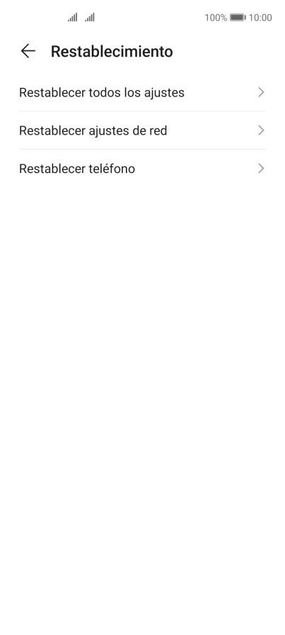 Pulsa Restablecer teléfono. Pulsa Restablecer teléfono.
