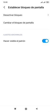 Pulsa Desactivar bloqueo e introduce el código de seguridad actual. Pulsa Desactivar bloqueo e introduce el código de seguridad actual.