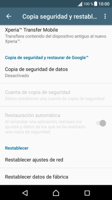 Pulsa Restablecer datos de fábrica. Pulsa Restablecer datos de fábrica.