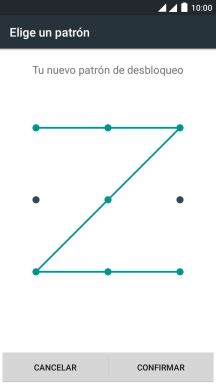 Vuelve a introducir el código de seguridad seleccionado y pulsa CONFIRMAR. Vuelve a introducir el código de seguridad seleccionado y pulsa CONFIRMAR.