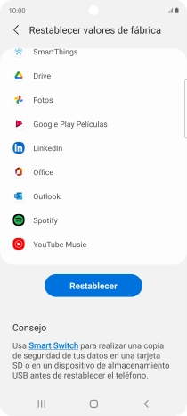 Pulsa Restablecer. Pulsa Restablecer.