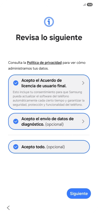 Pulsa Siguiente. Pulsa Siguiente.