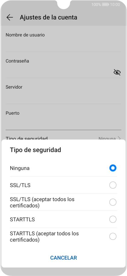 Pulsa Ninguna para desactivar la función. Pulsa Ninguna para desactivar la función.