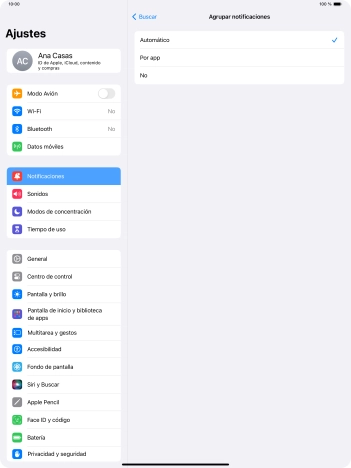 Pulsa el ajuste deseado. Pulsa el ajuste deseado.