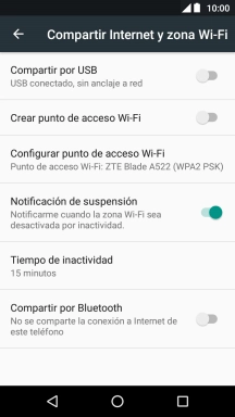 Pulsa Configurar punto de acceso Wi-Fi. Pulsa Configurar punto de acceso Wi-Fi.